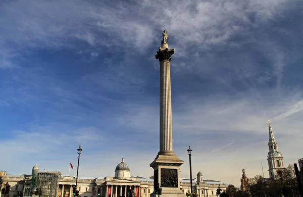 Nelson-Säule, Trafalgar Square — Stockfoto