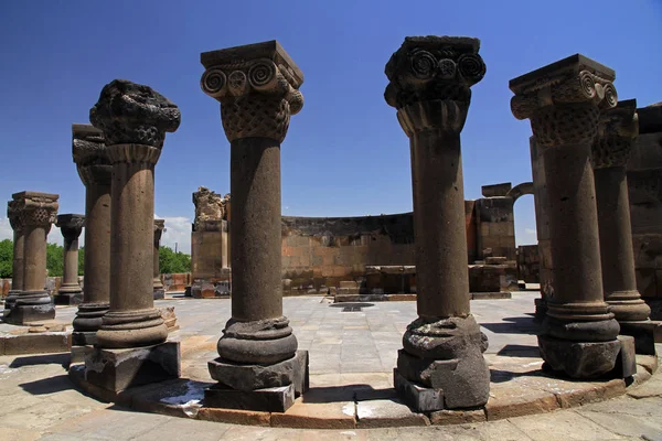 Zřícenina Zvartnotské Katedrály Echmiadzin Arménie — Stock fotografie