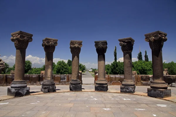 Ruiny Katedry Zvartnots Echmiadzin Armenia — Zdjęcie stockowe