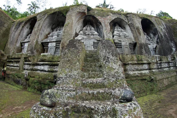 Tumbas Reales Templo Gunung Kawi Complejo Funerario Tampaksiring Bali Indonesia — Foto de Stock