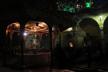 İmparatorun Camii, geceleyin, Saraybosna, Bosna-Hersek