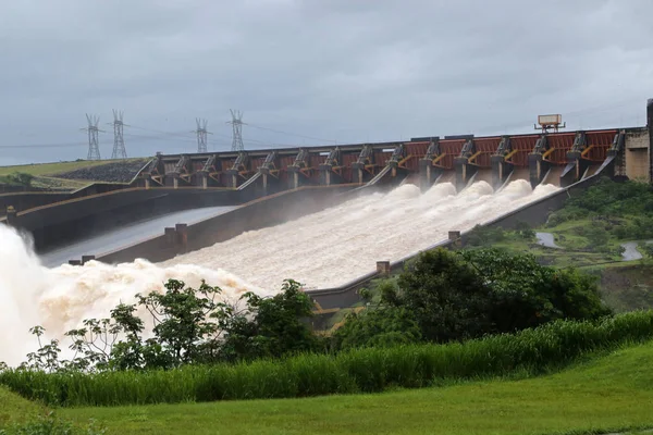 Barragem Itaipu Fronteira Entre Brasil Paraguai — Fotografia de Stock