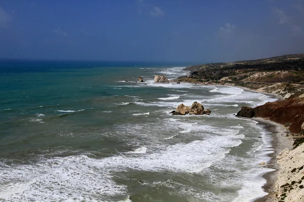 Costa Paphos Mar Mediterráneo Chipre — Foto de Stock