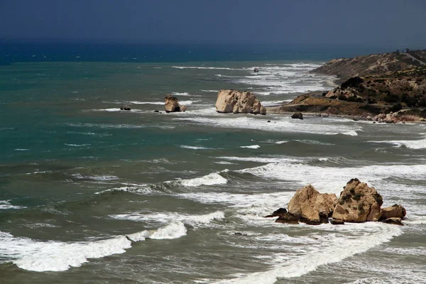 Costa Paphos Mar Mediterrâneo Chipre — Fotografia de Stock