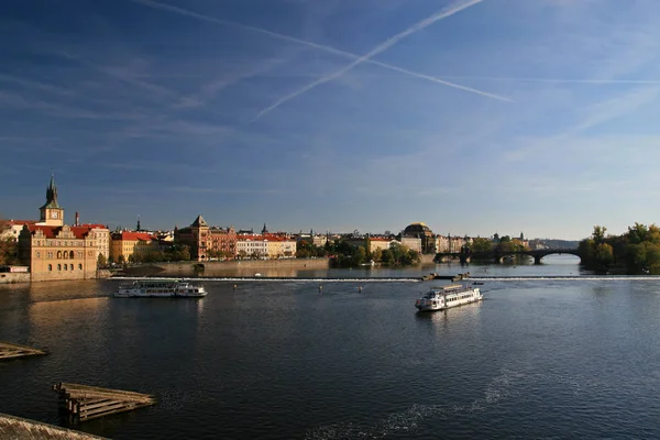 Río Moldava Praga República Checa — Foto de Stock