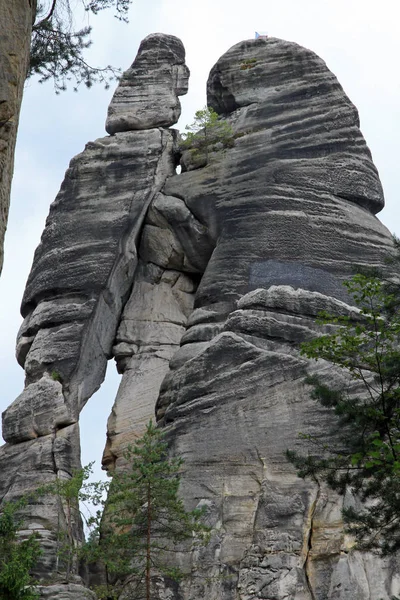 Рок Формування Під Назвою Lovers Adrspach Teplice Rocks Czech Republic — стокове фото