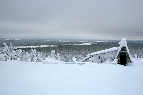 Vista Mina Ametista Luosto Lapônia Finlândia — Fotografia de Stock