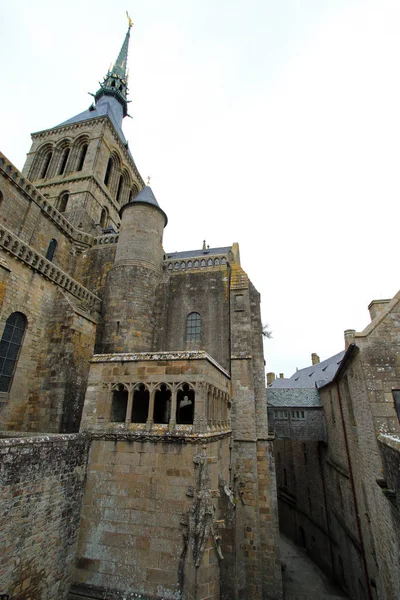 Mont Saint Michel Abbey Normandiya Fransa — Stok fotoğraf