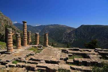 Apollo Tapınağı kalıntıları, Delphi, Phocis Vadisi, Yunanistan