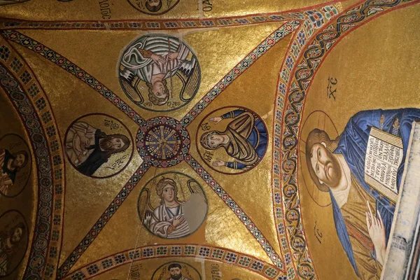 Mosaico Fresco Mosteiro Hosios Loukas Boeotia Grécia — Fotografia de Stock