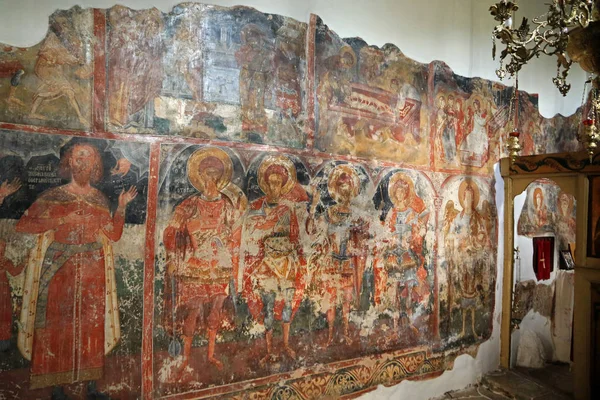 Frescos Monasterio Paraskevi Zagori Epiro Grecia — Foto de Stock