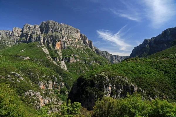 Astraka Topp Över Byn Mikro Papingo Zagori Epirus Grekland — Stockfoto