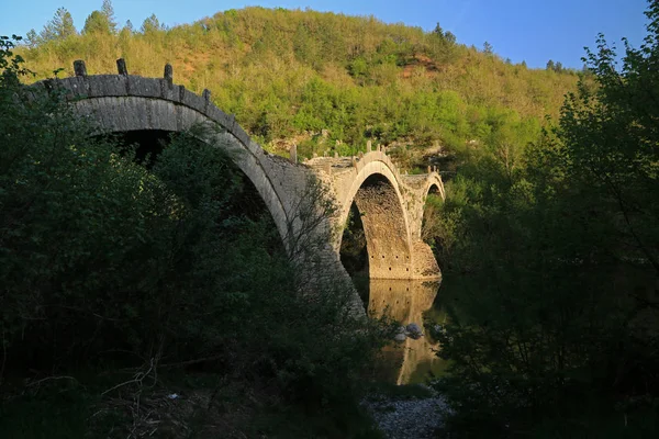 Taş Köprü Plakida Veya Kalogeriko Zagori Epirus Yunanistan — Stok fotoğraf