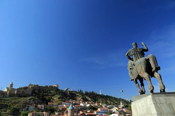 Estatua Del Rey Vakhtang Gorgasal Tiflis Georgia — Foto de Stock