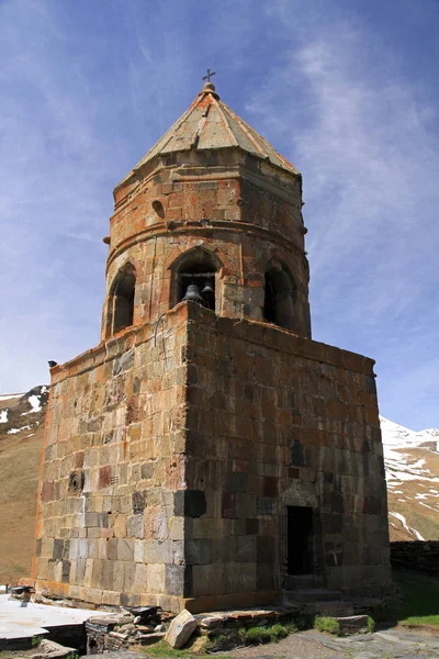 Церковь Гергети Троицы Гергети Грузия — стоковое фото