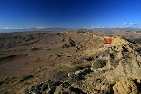 Desierto Azerbaiyán Vista Desde Complejo Del Monasterio David Gareja Georgia —  Fotos de Stock