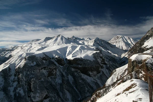 Montagne Del Caucaso Vista Dalla Strada Militare Georgiana Georgia — Foto Stock