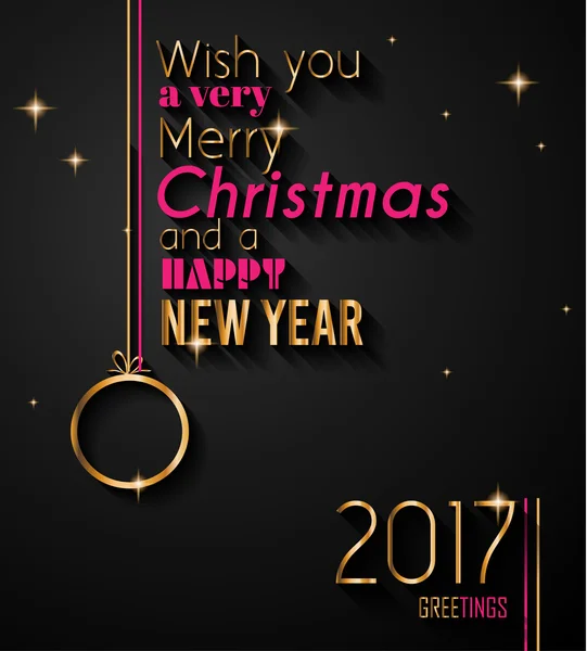 New Year Background, Greeting Card — Stock vektor