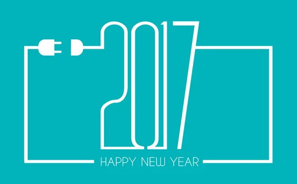 Nouvel An fond avec câble — Image vectorielle