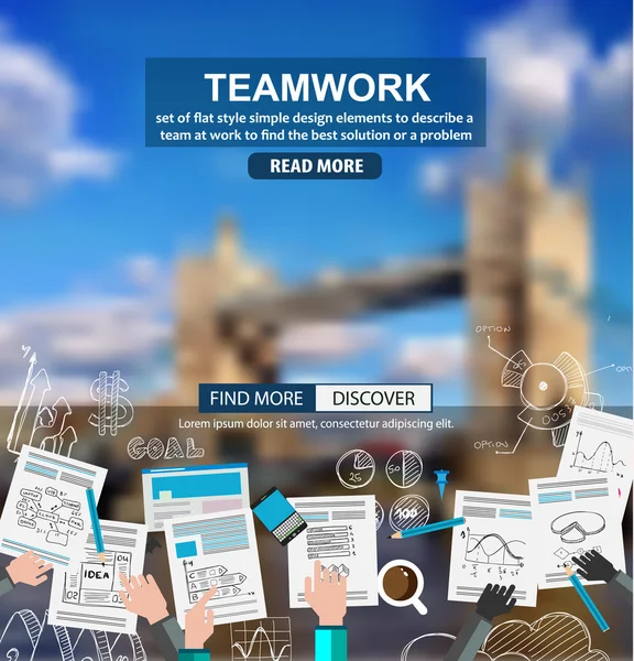 Teamwork Business concep — Stock Vector