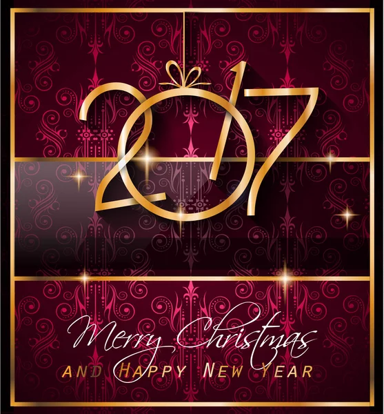 New Year Background, Greeting Card — ストックベクタ