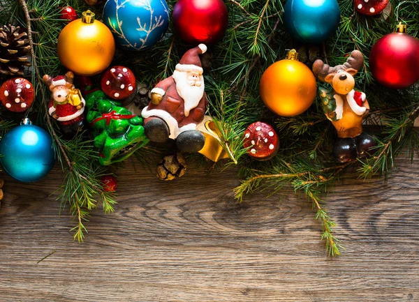 Julkort med dekorationer — Stockfoto