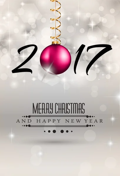 New Year Background, Greeting Card — Stock vektor