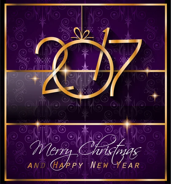 New Year Background, Greeting Card — Stockový vektor