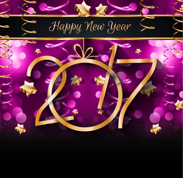 New Year Background, Greeting Card — Διανυσματικό Αρχείο