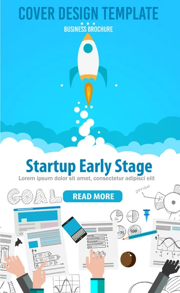 Startup Landing Webpage — Stock Vector