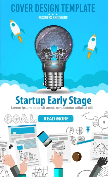 Startup Landing Webpage — Vector de stoc