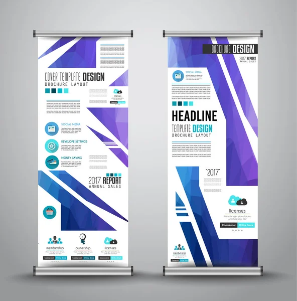 Advertentie oprollen business folders — Stockvector