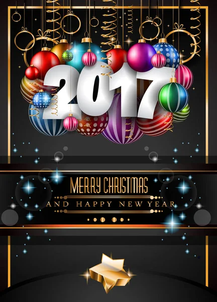 新年快乐的背景 — 图库矢量图片