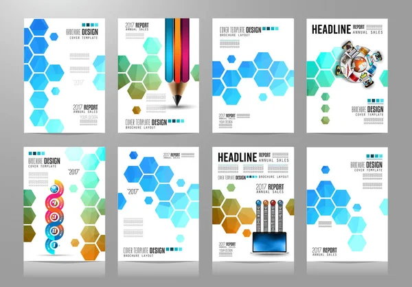 Set of Brochure templates, Flyer Designs — Stock Vector