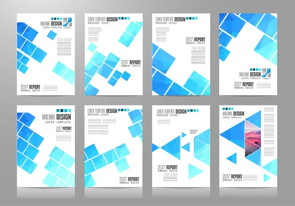 Conjunto de plantillas de folleto, diseños de folleto — Vector de stock