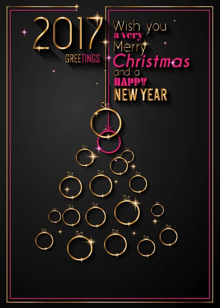 Merry Christmas Tree Flyer — Stock Vector