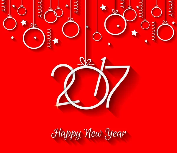 2017 Happy New Year Background pour vos flyers saisonniers — Image vectorielle