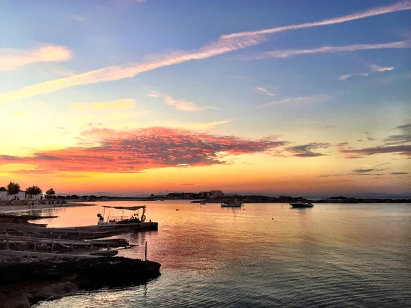 Schöner Sonnenuntergang in Formentera — Stockfoto