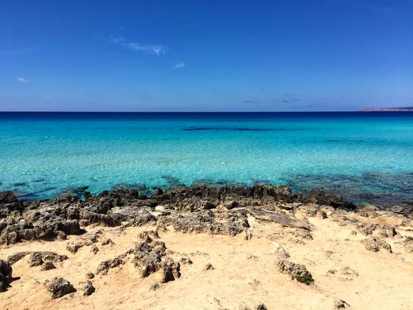 Formentera günde güzel Sunny Beach — Stok fotoğraf