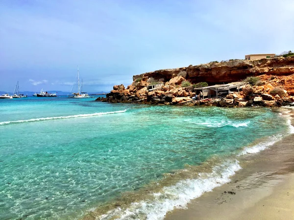 Mooie Sunny Beach dag in Formentera — Stockfoto