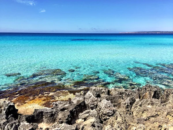 Formentera günde güzel Sunny Beach — Stok fotoğraf