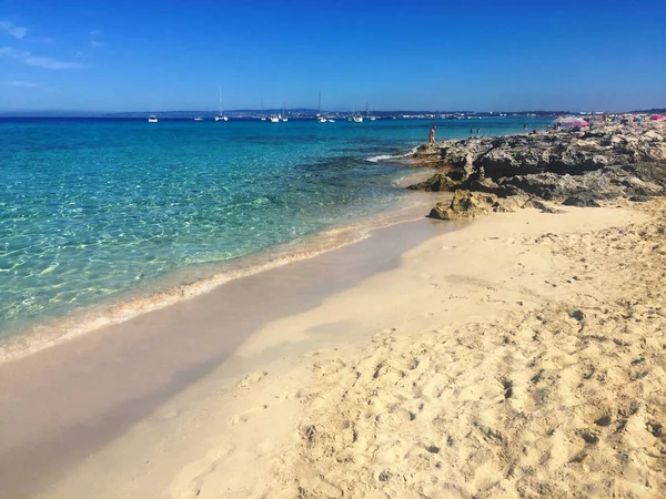 Formentera günde güzel Sunny Beach — Stok fotoğraf