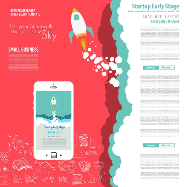 Start-up-Webseite — Stockvektor