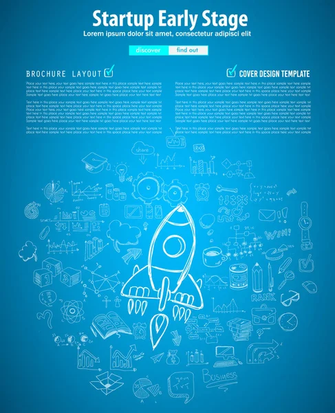 Startup Landing Webpage — Stock Vector