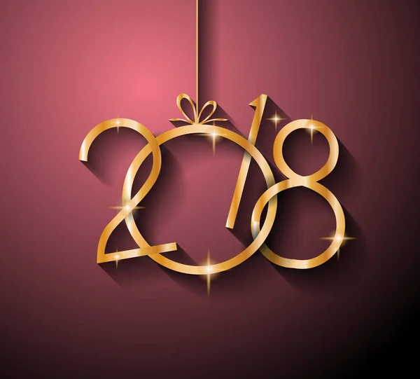 2018 frohes neues Jahr Hintergrund — Stockvektor