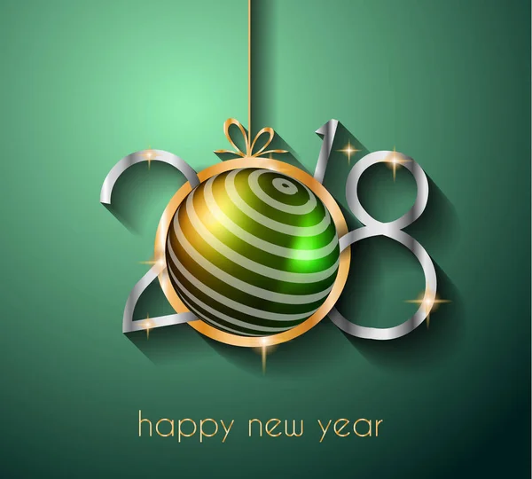 2018 mutlu yeni yıl arka plan — Stok Vektör