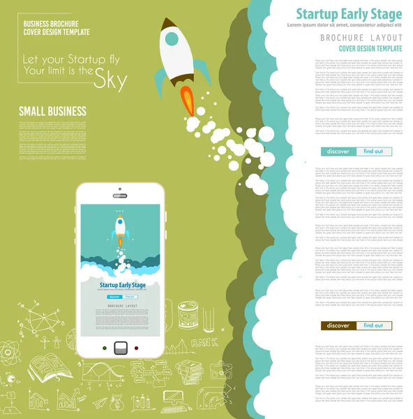 Startup Landing Webpage — Stock Vector