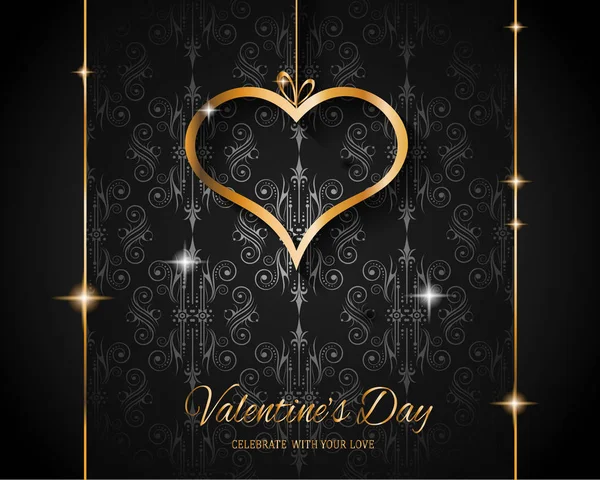 Valentine's Day Template — Stock Vector