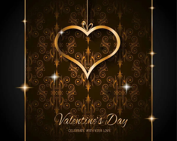 Valentine's Day Love Card — Stock Vector