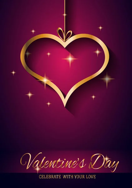 Valentýnské přání k lásce — Stockový vektor